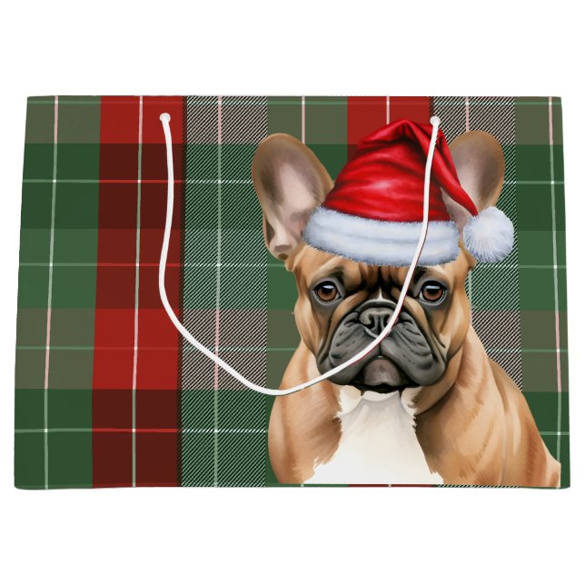 Red Green Plaid Frenchie Dog Lover Holiday (Framsidan)