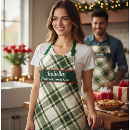 Red Green Tartan Plaid Personalized Christmas  Apr