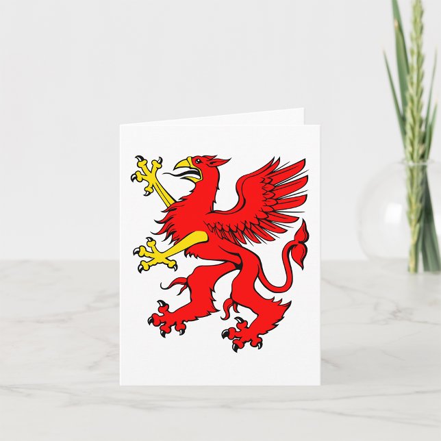 Red Griffin Note Card Kort (Skapare uppladdad)