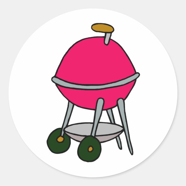 Red Grill Runt Klistermärke (Framsida)