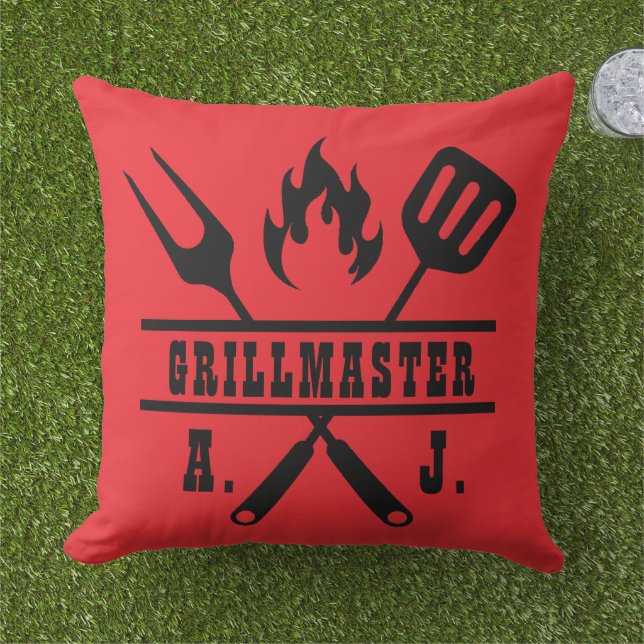 Red Grillmaster Utensil Kudde (Gräs)