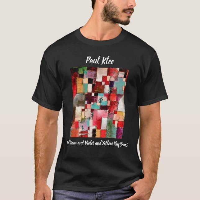 Red grönt and Violet and Gult Rhythms Paul Klee T Shirt (Framsida)