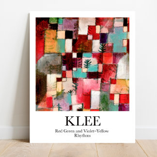 Red Grönt and Violet Gult Rhythms av Paul Klee Poster