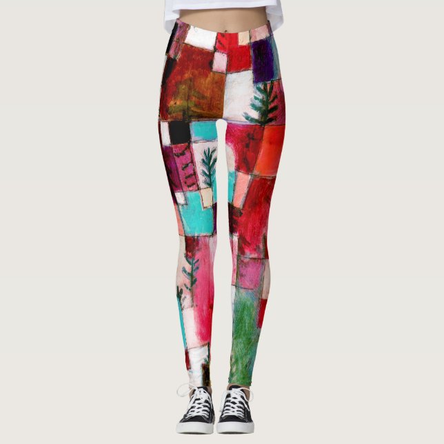Red Grönt and Violet, Paul Klee Leggings (Framsida)