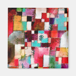 Red Grönt and Violet, Paul Klee Magnet