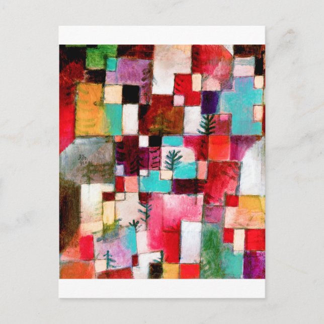 Red Grönt and Violet, Paul Klee Vykort (Framsida)