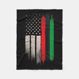 Red Grönt Black History American African Flagga 1 Fleecefilt