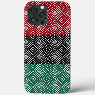Red grönt Black Tribal Diamonds African Mönster