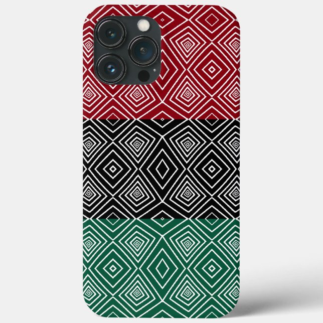 Red grönt Black Tribal Diamonds African Mönster (Baksida)