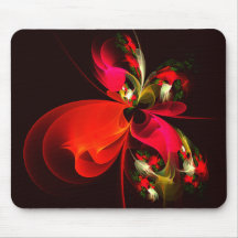 Red Grönt Blommigt Modern Abstrakt Art Mönster #02