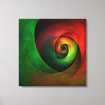 Red Grönt Blommigt Modern Abstrakt Art Mönster #21