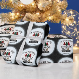 Red & Grönt Buffalo Play Mönster God jul Presentpapper