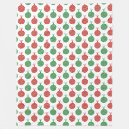 RED & GRÖNT CHRISTMAS ORNATIONS FLEECEFILT