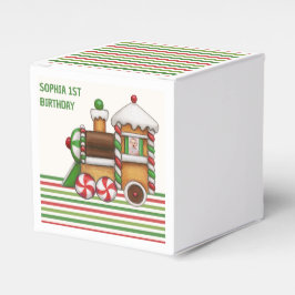 Red Grönt Chugga Chugga Tåg 1:a födelsedag söt Presentaskar