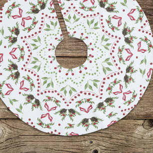 Red Grönt Classic jul Mönster Julgransmatta Borstad Polyester