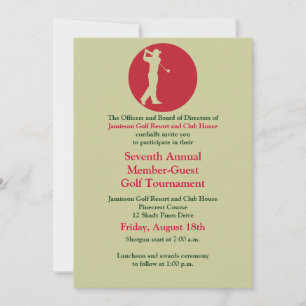 Red Grönt Corporate Golf Tournament-inbjudan Inbjudningar