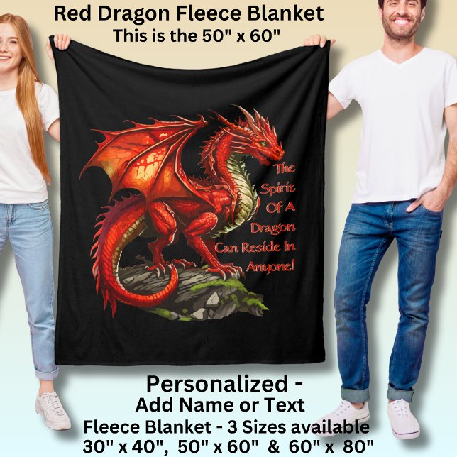 Red Grönt Dragon, Spirit kan bo hos alla Fleecefilt (Skapare uppladdad)