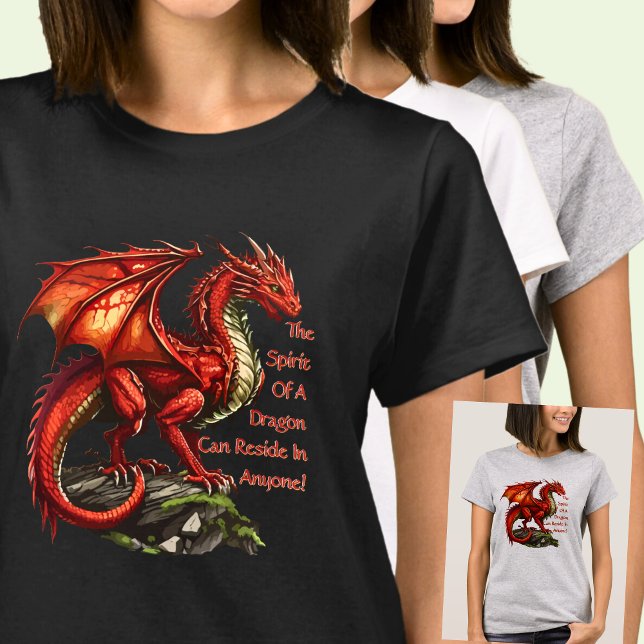 Red Grönt Dragon, Spirit kan bo hos alla T Shirt (Skapare uppladdad)