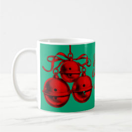 Red & Grönt Festive Klockor Ceramic Mugg