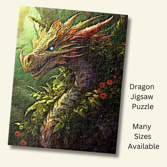Red Grönt Forest Dragon Pussel (Skapare uppladdad)