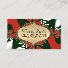 Red Grönt Golden Goddess Tarot Affärskort Visitkort