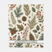 Red Grönt Gräs och Berry Watercolor Helgdag