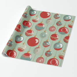 Red Grönt Guld jul Ornament Vintage Rustic Presentpapper