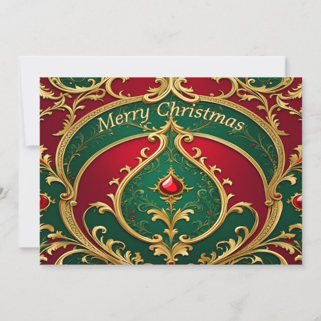 Red Grönt Guld-julkort, Helgdag Julkort (Framsida)