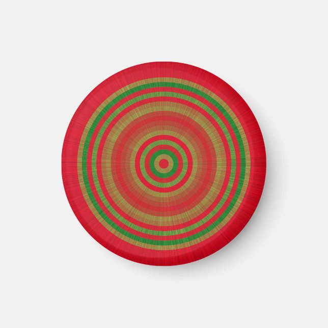 Red Grönt Guld Ringar Magnet (Framsidan)