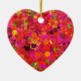 Red Grönt Guld & Rosa Dots Decorative Ornament