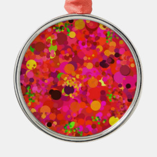 Red Grönt Guld & Rosa Dots dekorativ ornament