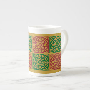 Red Grönt Helgdag Gothic Bone China Mugg Benporslin Mugg