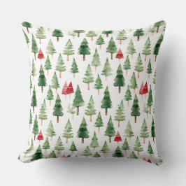 Red Grönt Julgranar Kudde