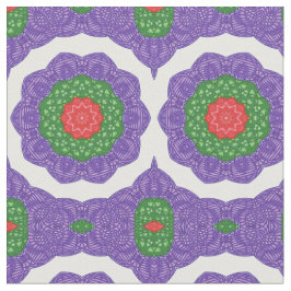 Red Grönt Lila White Kaleidoscope jul Tyg