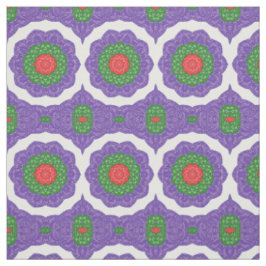 Red Grönt Lila White Kaleidoscope jul Tyg