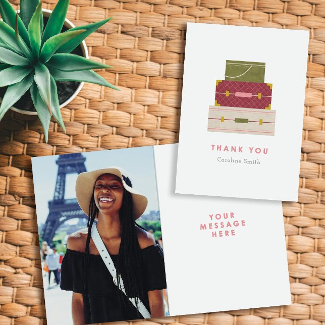 Red Grönt Luggage Farewell - tackkort (Skapare uppladdad)