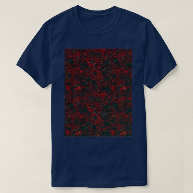 Red Grönt Marble T Shirt (Design framsida)