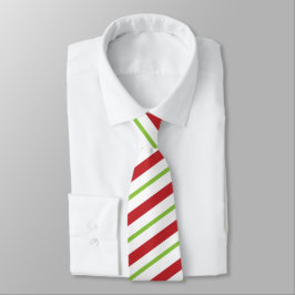 Red, Grönt och White Stripping Tie Slips