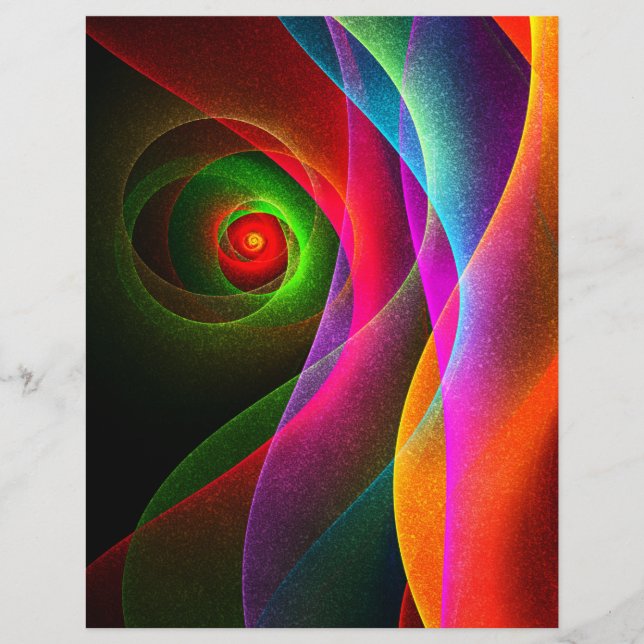 Red Grönt Orange Modern Abstrakt Art Mönster #22 (Framsida)