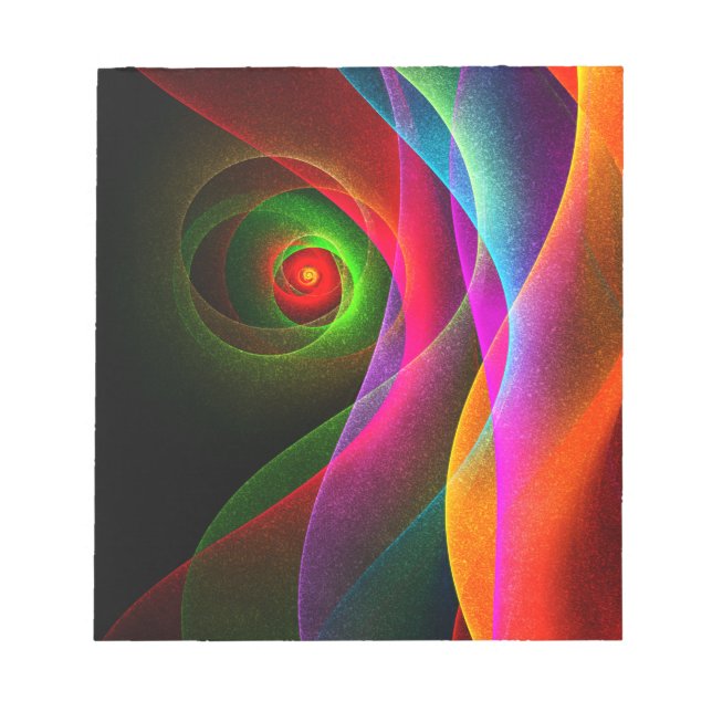 Red Grönt Orange Modern Abstrakt Art Mönster #22 Anteckningsblock (Framsida)