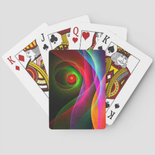 Red Grönt Orange Modern Abstrakt Art Mönster #22 Casinokort