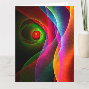 Red Grönt Orange Modern Abstrakt Art Mönster #22 Tack Kort