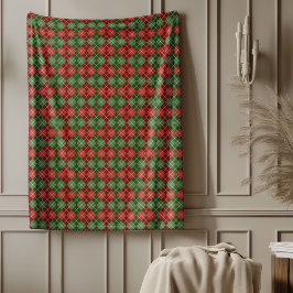 Red Grönt Play Blanket for Helgdag Warmth Fleecefilt