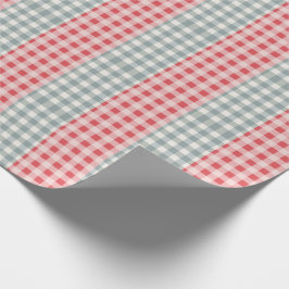 Red & Grönt Play Gingham Land Farmhouse Simple Presentpapper