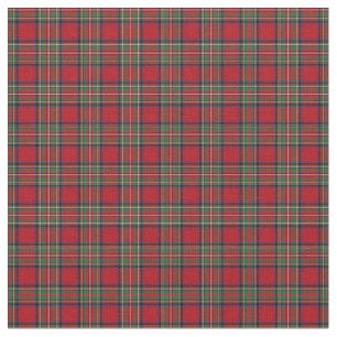 Red Grönt Play Rustic Classic Stewart Tartan Tyg
