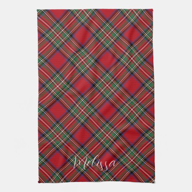 Red Grönt Play Rustic Classic Tartan Kökshandduk (Vertikal)