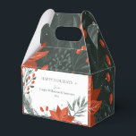 Red Grönt Poinsettia Blommigt Simple Business Presentaskar<br><div class="desc">Önskar ett glad helg till dina kunder och kunder med den här moderna poinsettiska blommigten Favorbox i rött och grönt.</div>