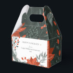 Red Grönt Poinsettia Blommigt Simple Business Presentaskar<br><div class="desc">Önskar ett glad helg till dina kunder och kunder med den här moderna poinsettiska blommigten Favorbox i rött och grönt.</div>