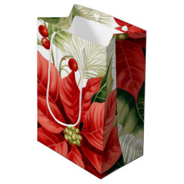 Red Grönt Poinsettia Holly Berry Helgdag