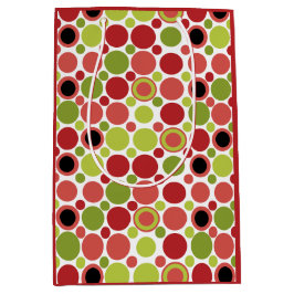 Red, Grönt & Rosa Retro Bubble Gift Bag Bag Bag